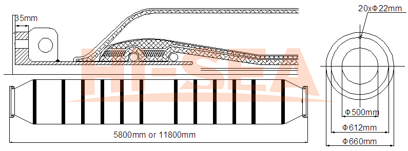 DN500 Dredge Self Floating Hose